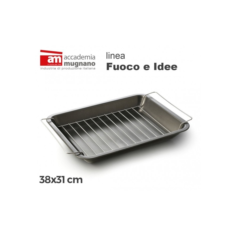 Plaque de cuisson - GRILL - 38 x 31 cm en alluminium- -Accademia Mugnano Linea FUOCO & IDEE