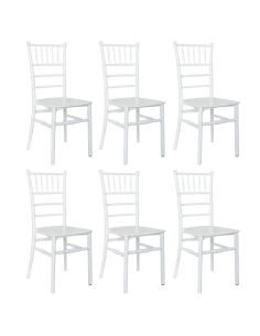 Ensemble6 chaises Chiavari blanches chaise vintage pour...