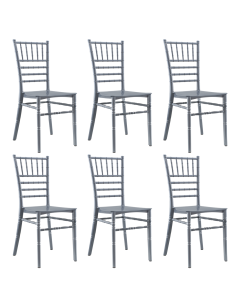 Ensemble 6 chaises Chiavari vintage GRIS Chiavarina pour...