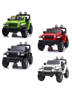 Jeep Wrangler pour enfants 12V BIPOSTO télécommandé lumières et sons écran MP4