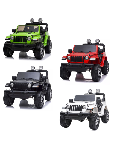 Jeep Wrangler pour enfants 12V BIPOSTO télécommandé lumières et sons écran MP4