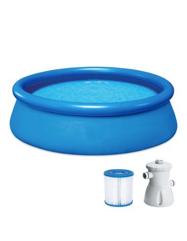 Piscine autoportante ronde avec boudin gonflable PVC BL572 et filtre 305xH76cm