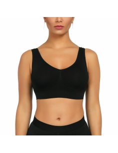 Soutien-gorge de sport Top sans armature avec épaule large respirante élastique