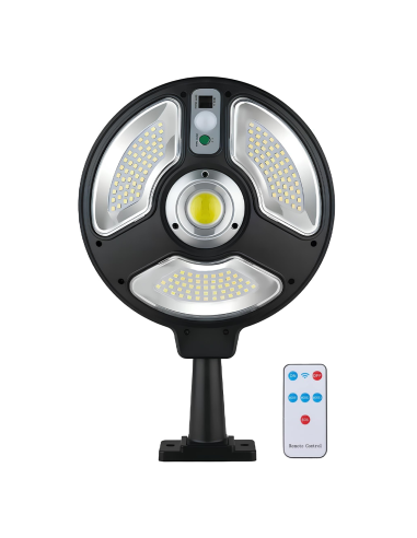 Lampe Solaire Lampadaire de Rue 220 LED Panneau Solaire Télécommande IP66