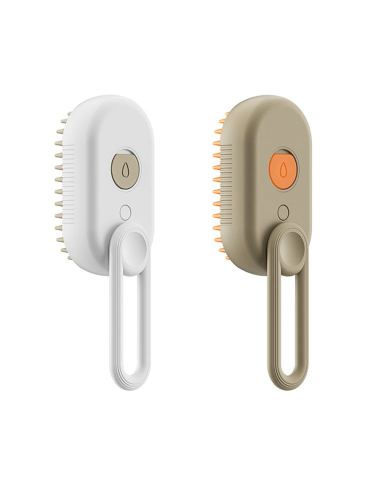 Brosse de Massage Électrique à Vapeur sans Fil Rechargeable pour Chiens et Chats