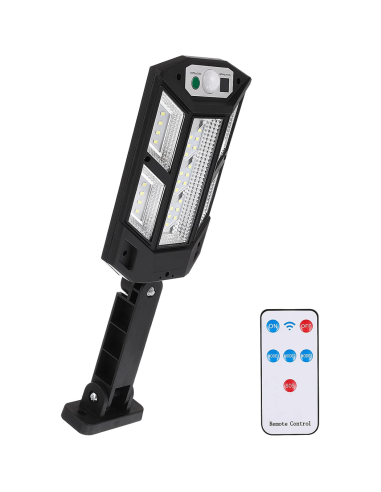 Lampe solaire PP-902T, capteur de mouvement, télécommande, 43 LED