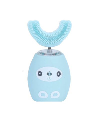 Brosse à dents électrique pour enfants en silicone doux, nettoyage à 360°