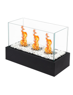 Cheminée Électrique Bioéthanol 1100W Décorative Flamme...