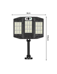 Mini lampe solaire 3 panneaux intégrés 216 LED lumière...