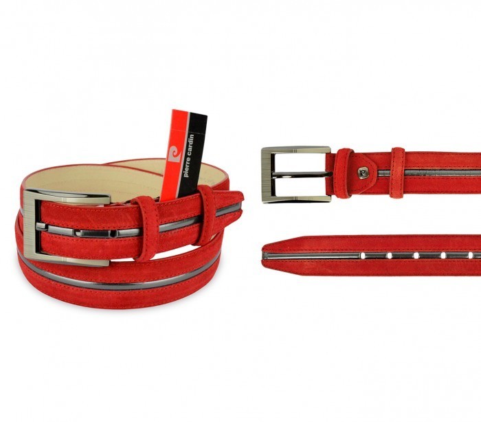 R003 Ceinture reglable pour homme PIERRE CARDIN en cuir 