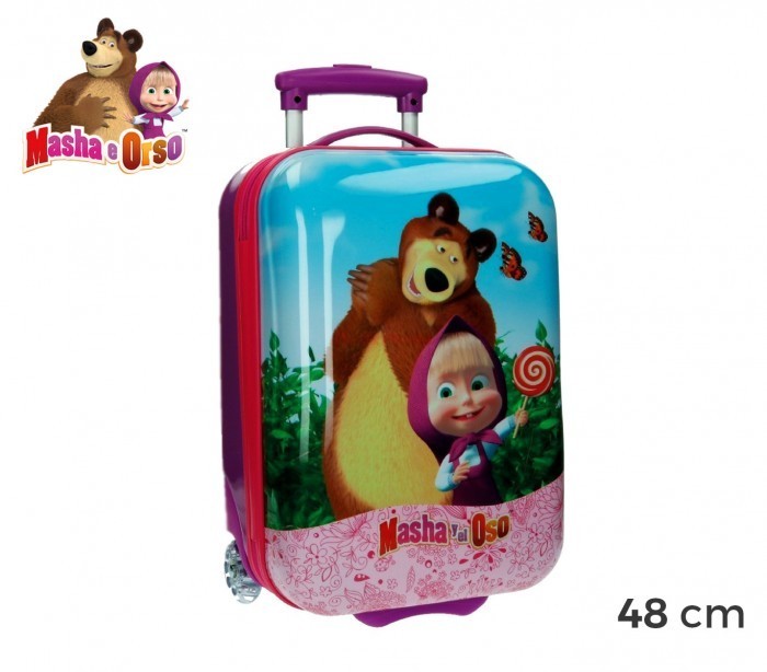 4731151 Valise chariot, bagage cabine ABS MASHA ET L'OURS 48X30X18 cm