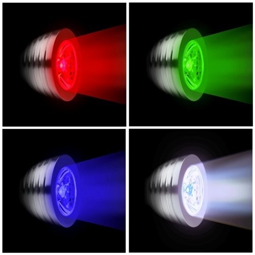Spot LED RGB avec télécommande multicolore 3w