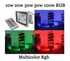 Phare - Projecteur LED RGB avec télécommande multicolore 10w 20w 30w 50w 100w