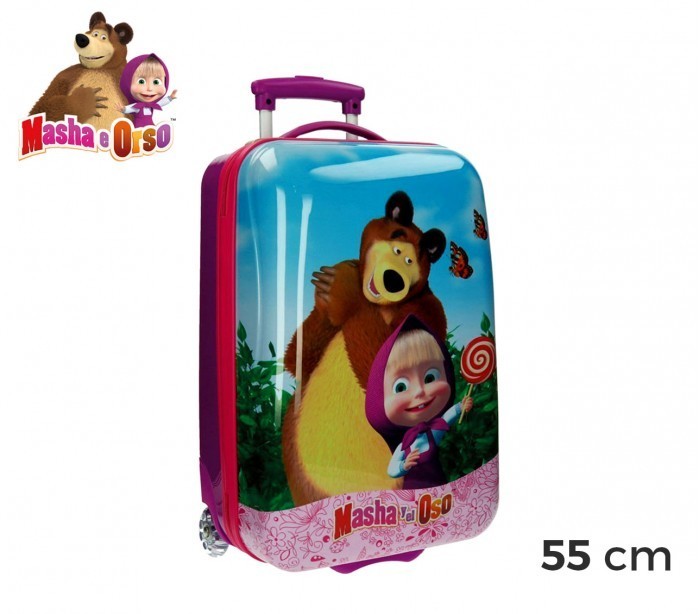 4731251 Chariot - Valise de cabine rigide en ABS MASHA ET L'OURS