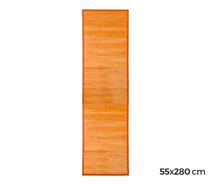 159231 Tapis en bambou naturel multicolore 55 X 280 cm (Bleu)