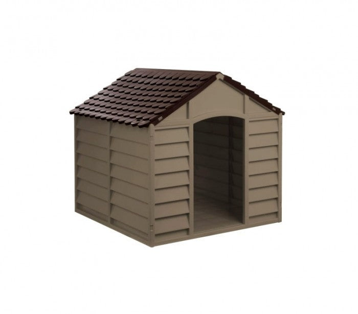 209554 Niche pour chien en forme de maison en résine grande taille
