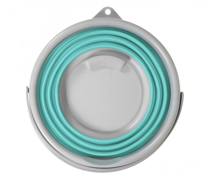 206713 Seau pliable en silicone - 5 Litres plusieurs couleurs (Bleu)