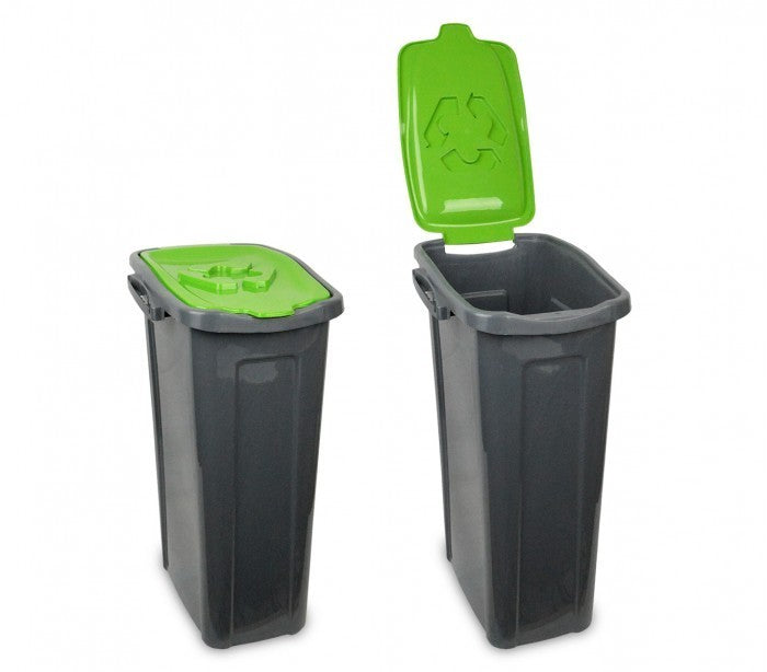 345146 Set de 3 poubelles pour le recyclage du papier-plastique-verre