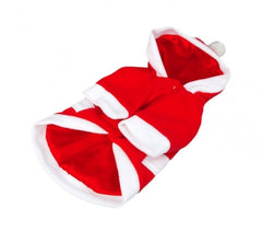 5679 Déguisement de PERE NOËL avec capuche pour chiens de petite/moyenne taille