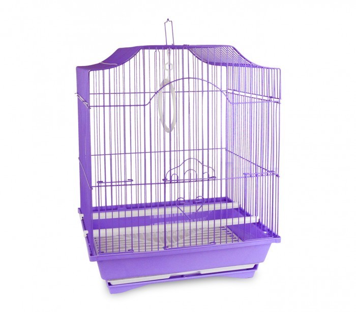 189146 Cage à oiseaux de petite taille 49,5x34.x27,5 cm mangeoires incluses