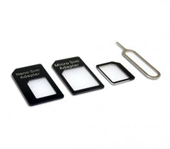 19711 kit adaptateur sim 4 pièces convenant à tous les téléphones et les tablett