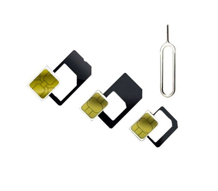 19711 kit adaptateur sim 4 pièces convenant à tous les téléphones et les tablett