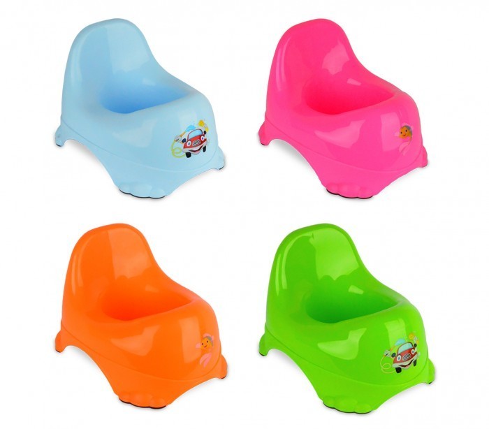 188699 Pots pour bébés 25x22 cm colorés en plastique avec pieds antidérapants