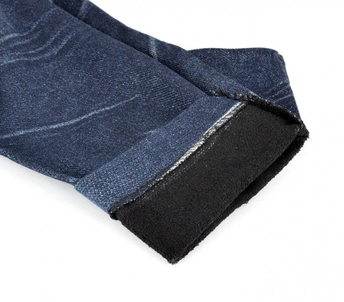 F327 Set de 3 leggings thermiques effet Denim mod. Alanis avec doublure peluche