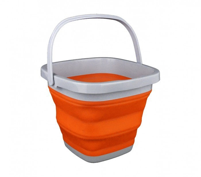 232392 Seau carré pliable en silicone - 5 Litres en plusieurs couleurs 