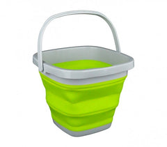 232392 Seau carré pliable en silicone - 5 Litres en plusieurs couleurs 