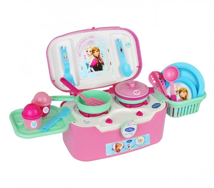 087039 Coffret cuisine pliable 2 en 1 La Reine des Neiges avec 18 accessoires  