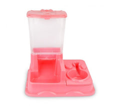 3028 Distributeur automatique de croquettes + eau avec double bol Chien et chat