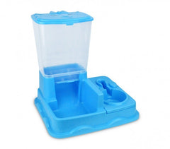 3028 Distributeur automatique de croquettes + eau avec double bol Chien et chat