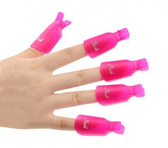 3422 Kit de 20 clips pour enlever gels et semipermanentes des ongles nail-art