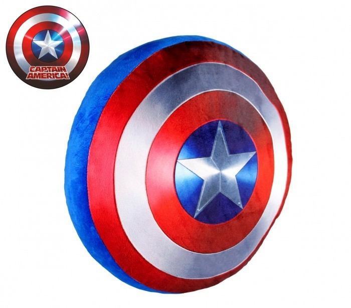826148 Oreiller 3D super doux bouclier CAPTAIN AMERICA diamètre 37 cm