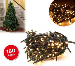 013485 Mini-lumières de Noël 180 ampoules blanches 8 jeux de lumières 9,16 m