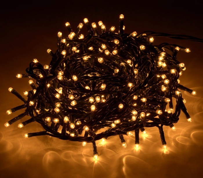 013584 Mini-lumières de Noël 300 ampoules blanches 8 jeux de lumières 13,49 m