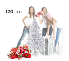 294129 Sapin de Noël artificiel NOEL BLANC haut de 120 cm Blanc 120 branches