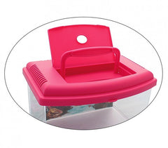 10636 Aquarium rectangulaire en plastique rigide 5,5L avec couvercle 28x20x17 cm