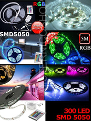 Guirlande multicolore lumières LED 5m - 300 72W RGB LED multicolore