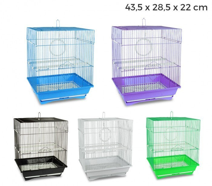 189092 Cage pour oiseaux de petite taille TITTI 43,5 x 28,5 x 22 cm 2 mangeoires