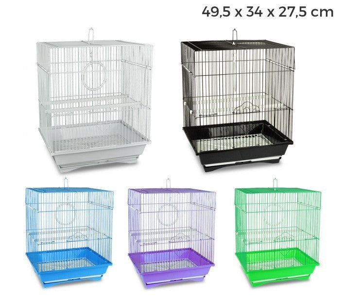 189139 Cage pour oiseaux de petite taille KANDY 49,5 x 34 x 27,5 cm 2 mangeoires