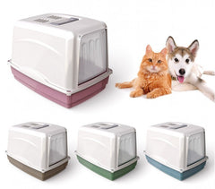 10582 Maison de toilette chats VICKY porte basculante 54x39x39 cm charbon actif