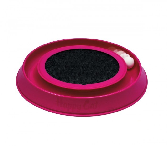 10596 Jeu interactif pour chat avec griffoir HAPPY CAT made in Italy ø35 cm 