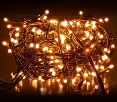 013539 Guirlande Noël 240 ampoules BLANCHES 8 jeux de lumières fil vert 11,56 m