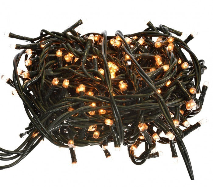 013539 Guirlande Noël 240 ampoules BLANCHES 8 jeux de lumières fil vert 11,56 m
