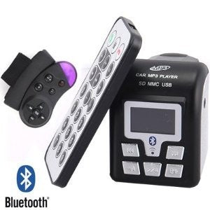 Transmetteur FM bluetooth usb micro sd haut-parleur mp3 - avec commande au volant 