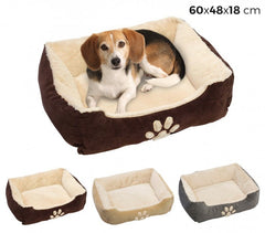 95067 Panier doux en polaire pour animaux SLEEP 60x48x18 cm rembourrage chaud