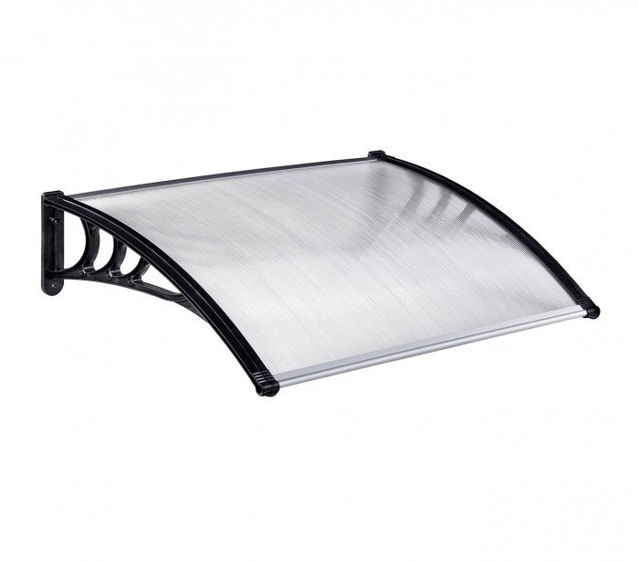 076214 Auvent d'extérieur en polycarbonate 90 x 150 cm toit modulaire