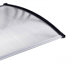 076214 Auvent d'extérieur en polycarbonate 90 x 150 cm toit modulaire